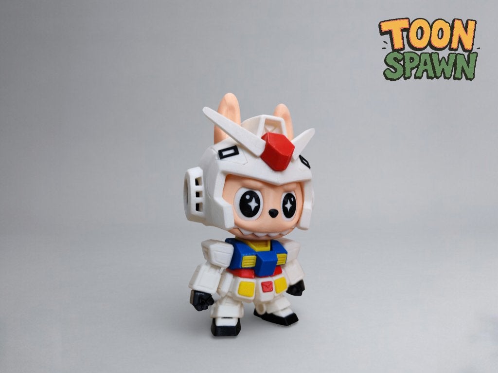 Labubu x RX‑78‑2 – Gundam Mash‑up Figurine – 20 cm, Ophalen of Verzenden, Nieuw, Overige typen