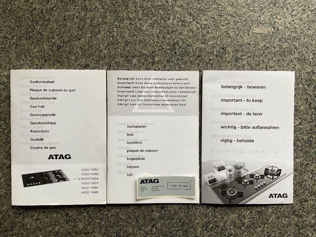 ATAG 5-pits gaskookplaatr (HG9571MDA) met wokbrander – 90 cm, Ophalen, Gebruikt, Inbouw, Gas