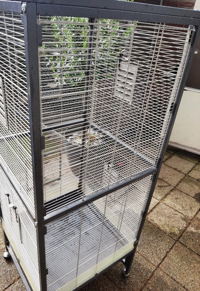 Vogelkooi, Dieren en Toebehoren, Vogels | Hokken en Kooien, Ophalen, Gebruikt, Metaal, Vogelkooi