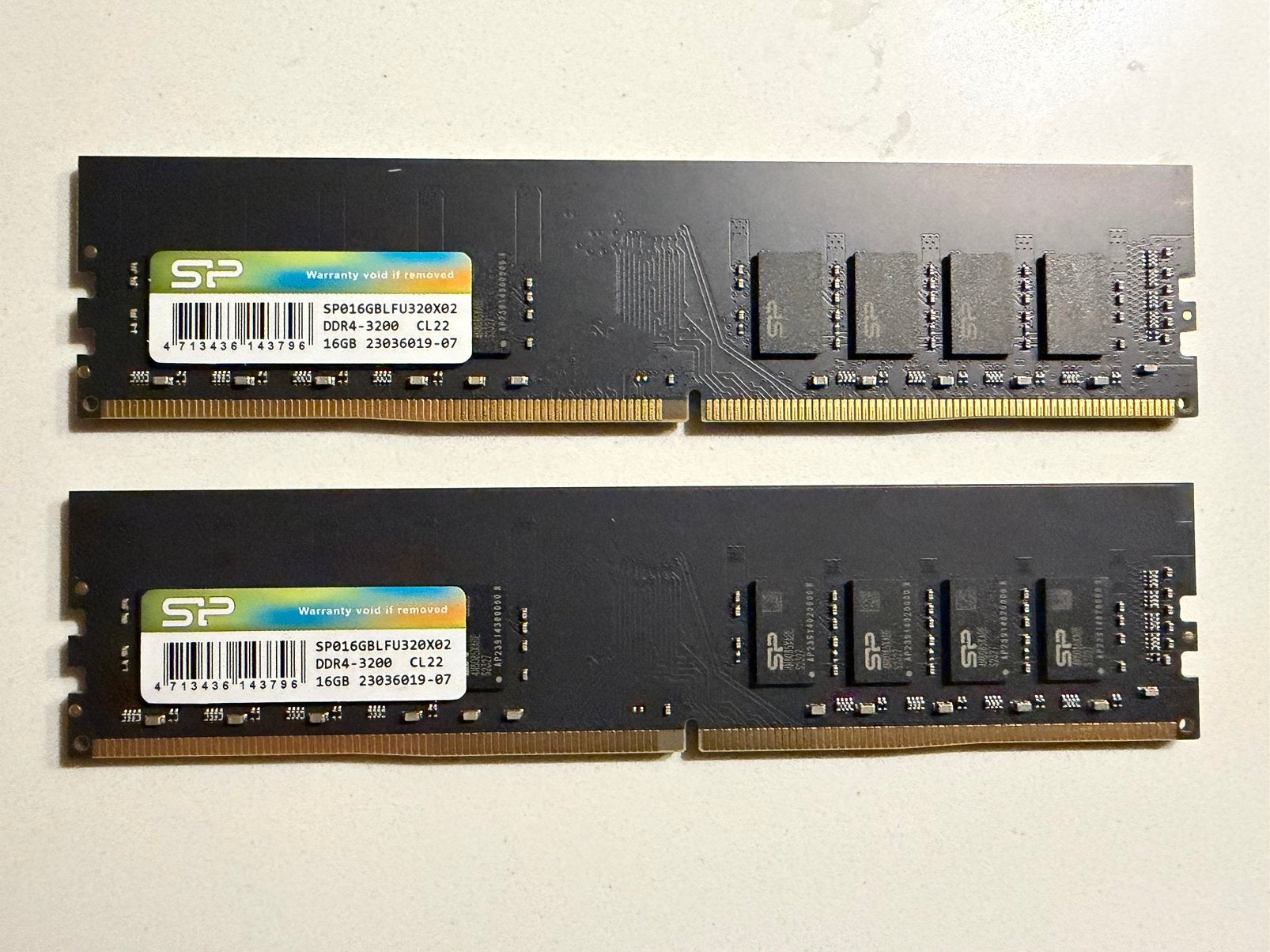 32GB (2x16) DDR4 3200 CL22 (desktop), Computers en Software, RAM geheugen, Ophalen, DDR4, Zo goed als nieuw, Desktop