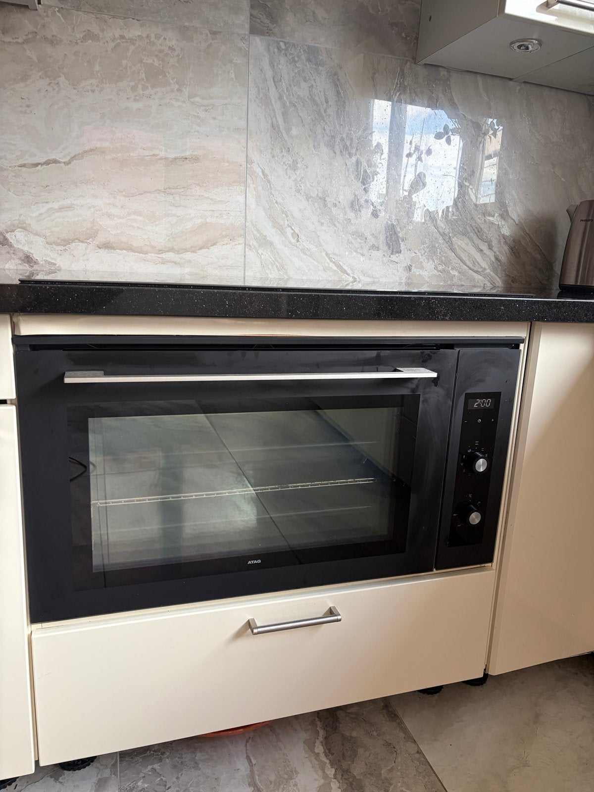 Atag Inbouwoven - 46D x 89B x 48H cm - Volledig uitschuifbaa, Ophalen, 45 tot 50 cm, Gebruikt, Oven