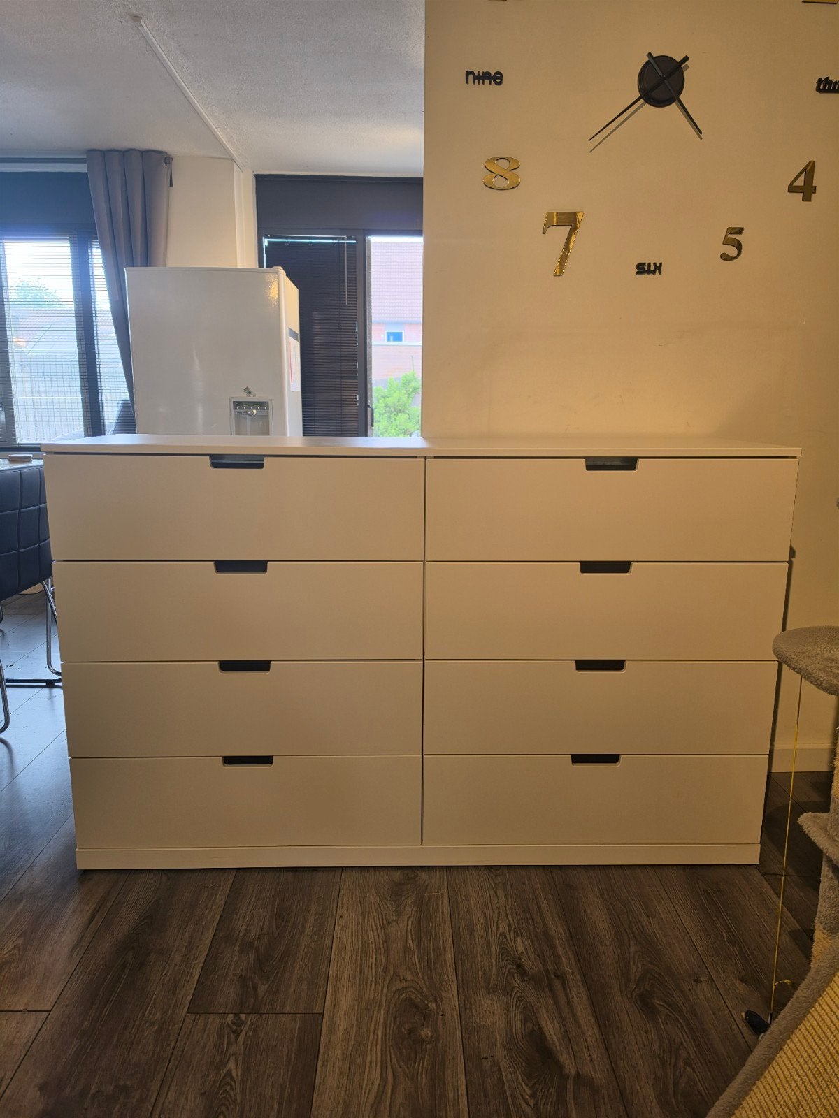 Ikea Nordli ladekast wit met 8 lades., Ophalen, 5 laden of meer, Zo goed als nieuw, Minder dan 100 cm