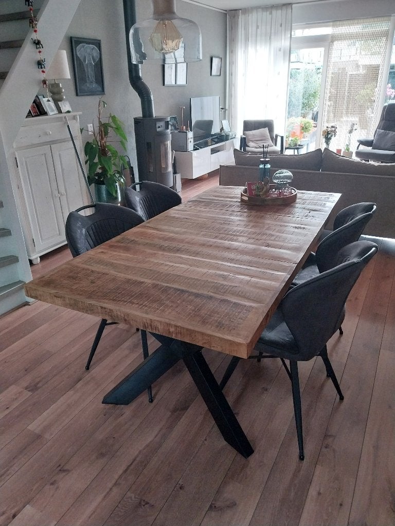 eettafel mangohout, Ophalen, Overige materialen, Gebruikt, 50 tot 100 cm