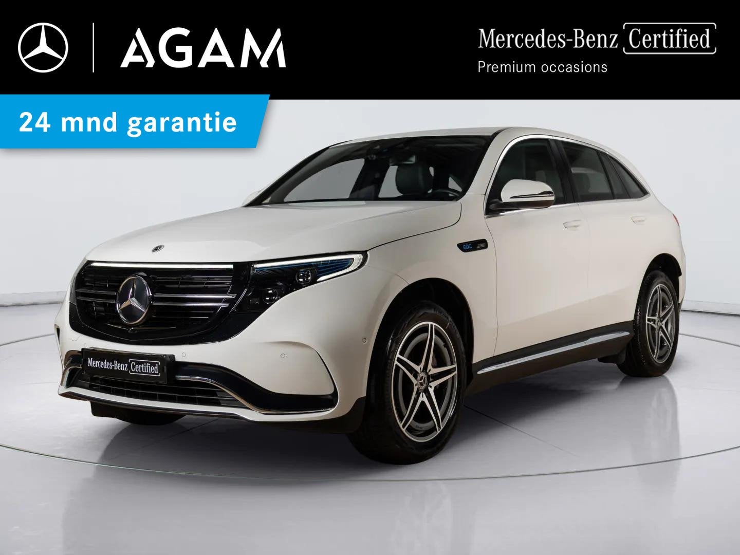 Mercedes-Benz EQC 400 4MATIC AMG Line 80 kWh | Trekhaak, Automaat, 80 kWh, Leder en Stof, Wit
