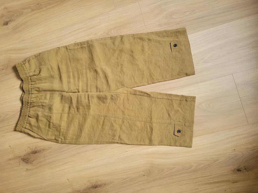 Zara viscose barrel broek maat M - aanpasbare balloon fit, Maat 38/40 (M), Bruin, Zara, Ophalen of Verzenden