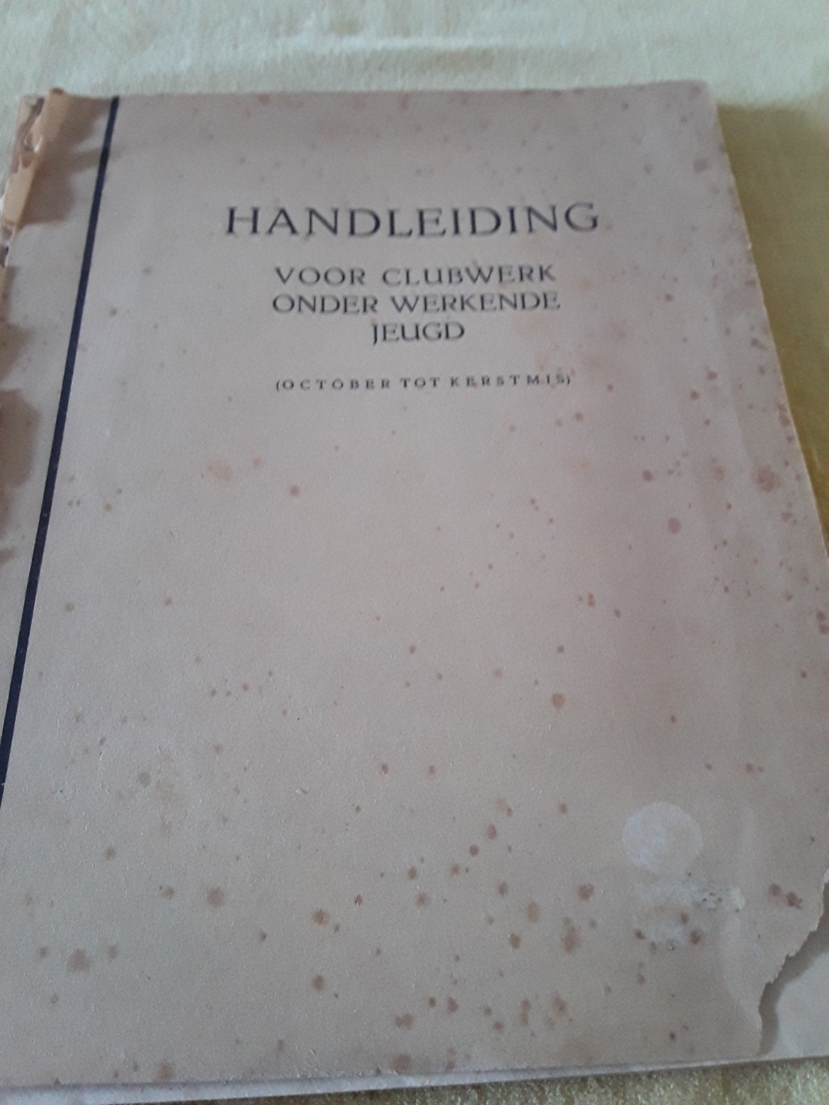 handleiding voor club werk voor jeugd die lagere school, Ophalen of Verzenden
