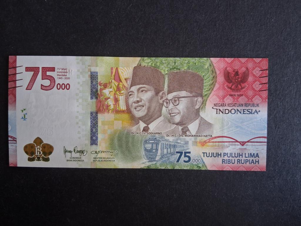 75.000 rupiah Indonesië unc 2020, Ophalen of Verzenden, Zuidoost-Azië, Los biljet