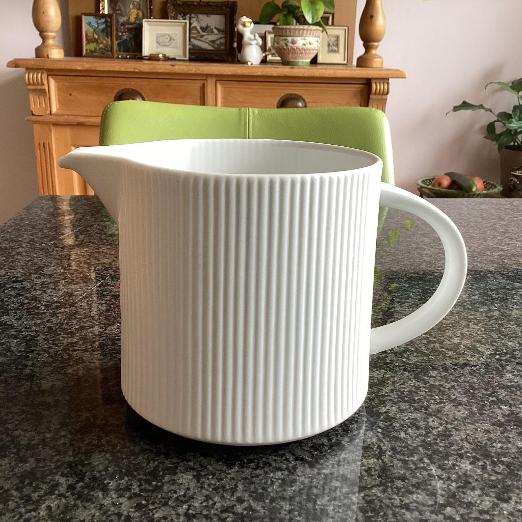 Vuurvaste melkkan, Thomas, wit, vintage, Huis en Inrichting, Keuken | Servies, Gebruikt, Overige typen, Overige stijlen, Porselein