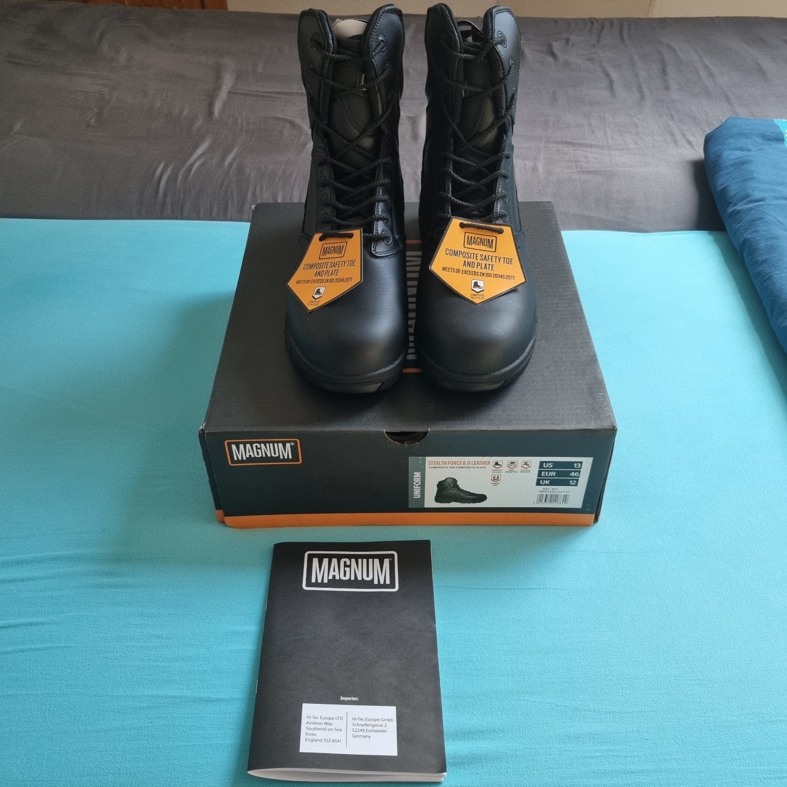 Magnum Stealth Force 8.0 Leer S3 CT CP Zwart Laarzen-Maat 46, Ophalen of Verzenden, Nieuw