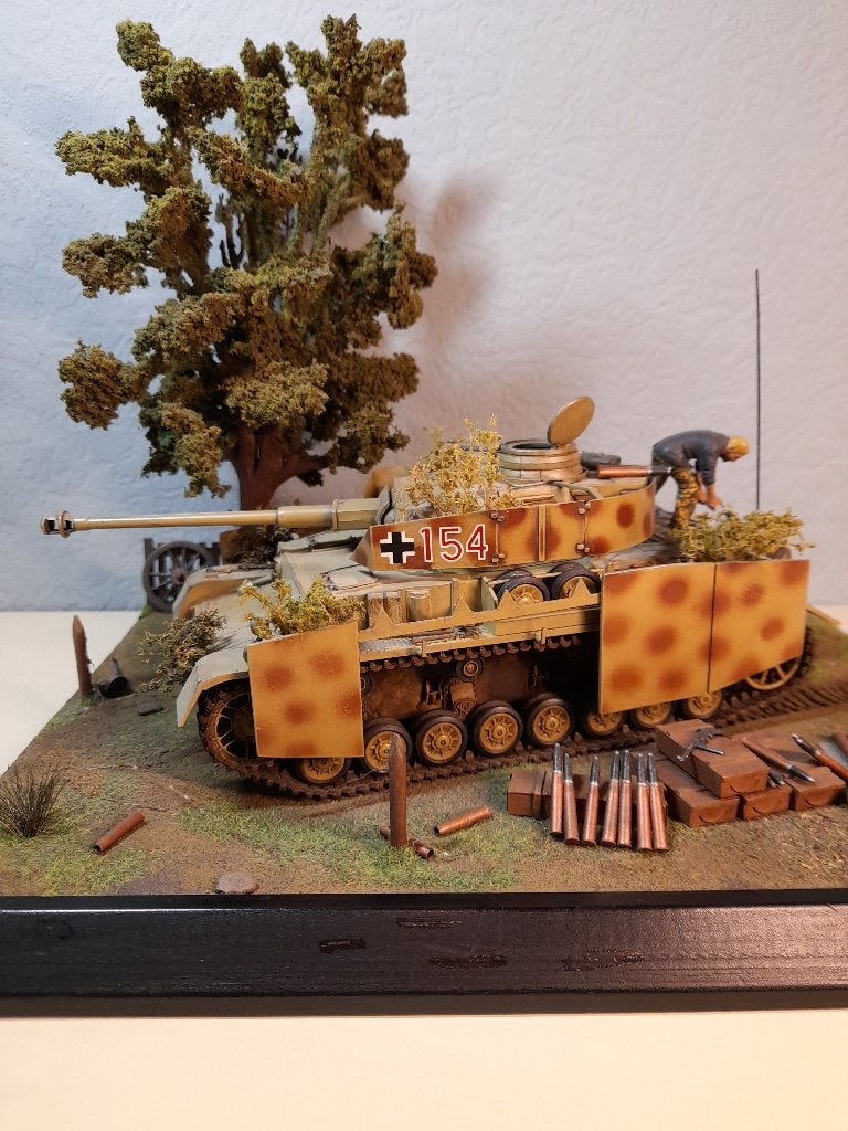 diorama panzer 4., Hobby en Vrije tijd, Ophalen, Zo goed als nieuw, 1:35 tot 1:50, Diorama
