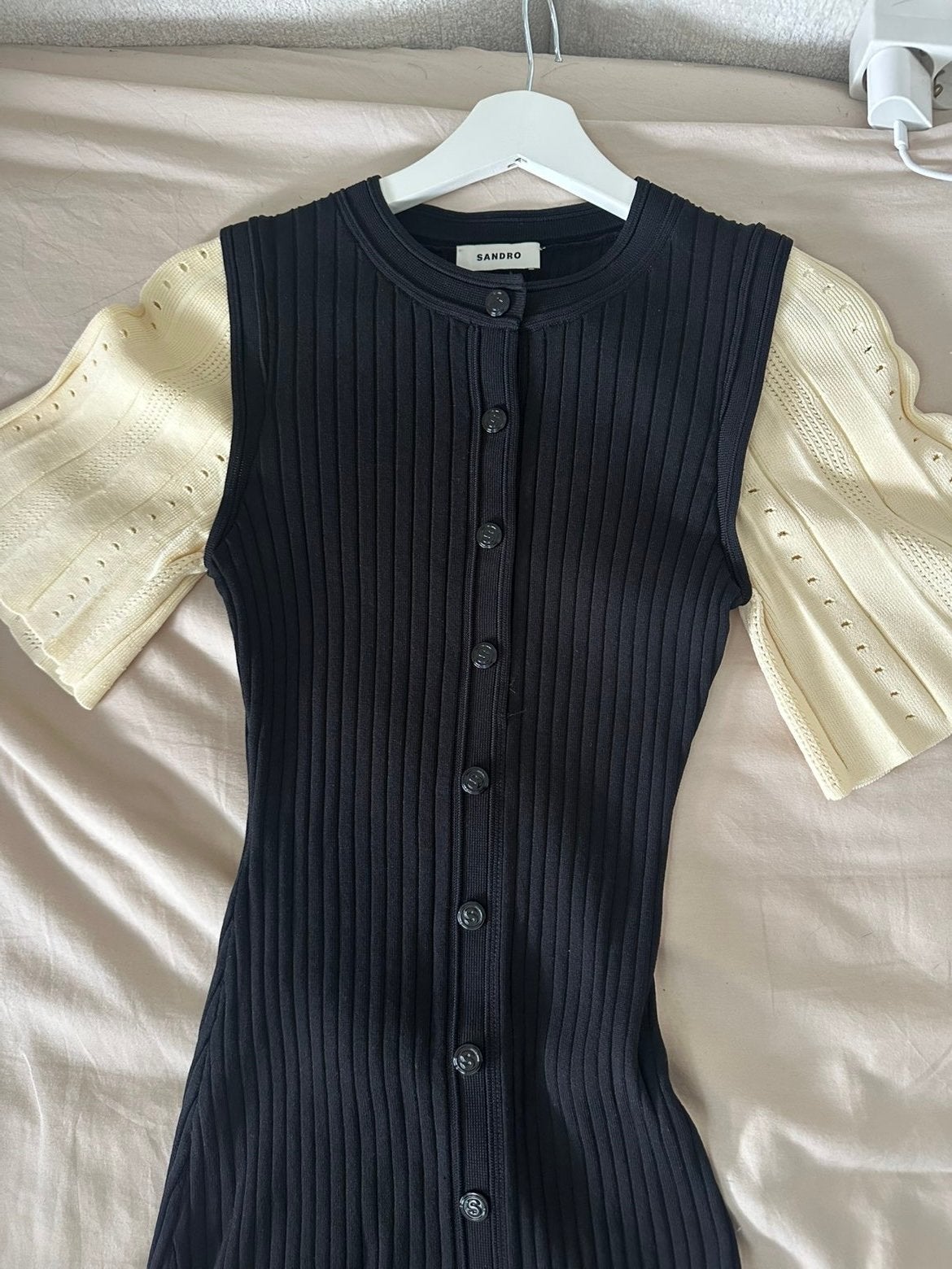Sandro Jurk, Kleding | Dames, Jurken, Zwart, Ophalen of Verzenden, Zo goed als nieuw, Maat 36 (S)
