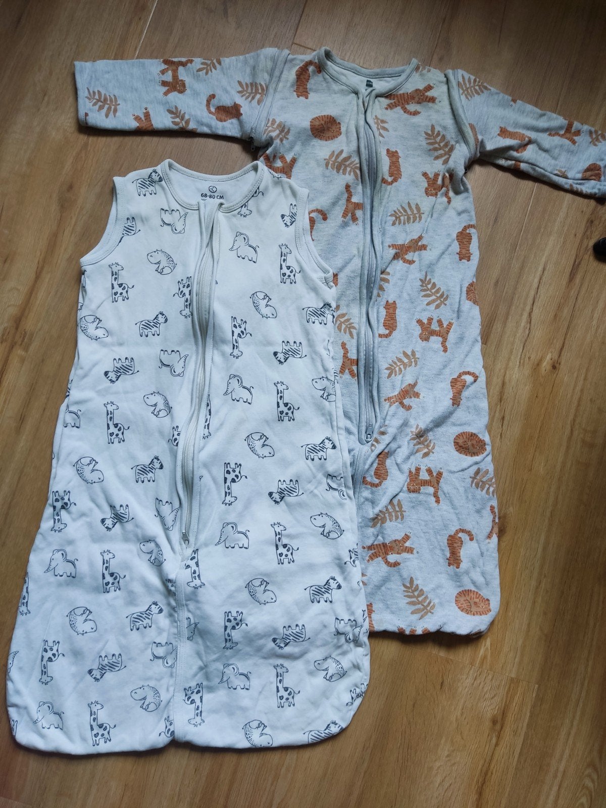 2 katoenen lente/zomer slaapzakken 68-80 Hema/Kruidvat, Ophalen, Gebruikt, 70 tot 85 cm, Slaapzak