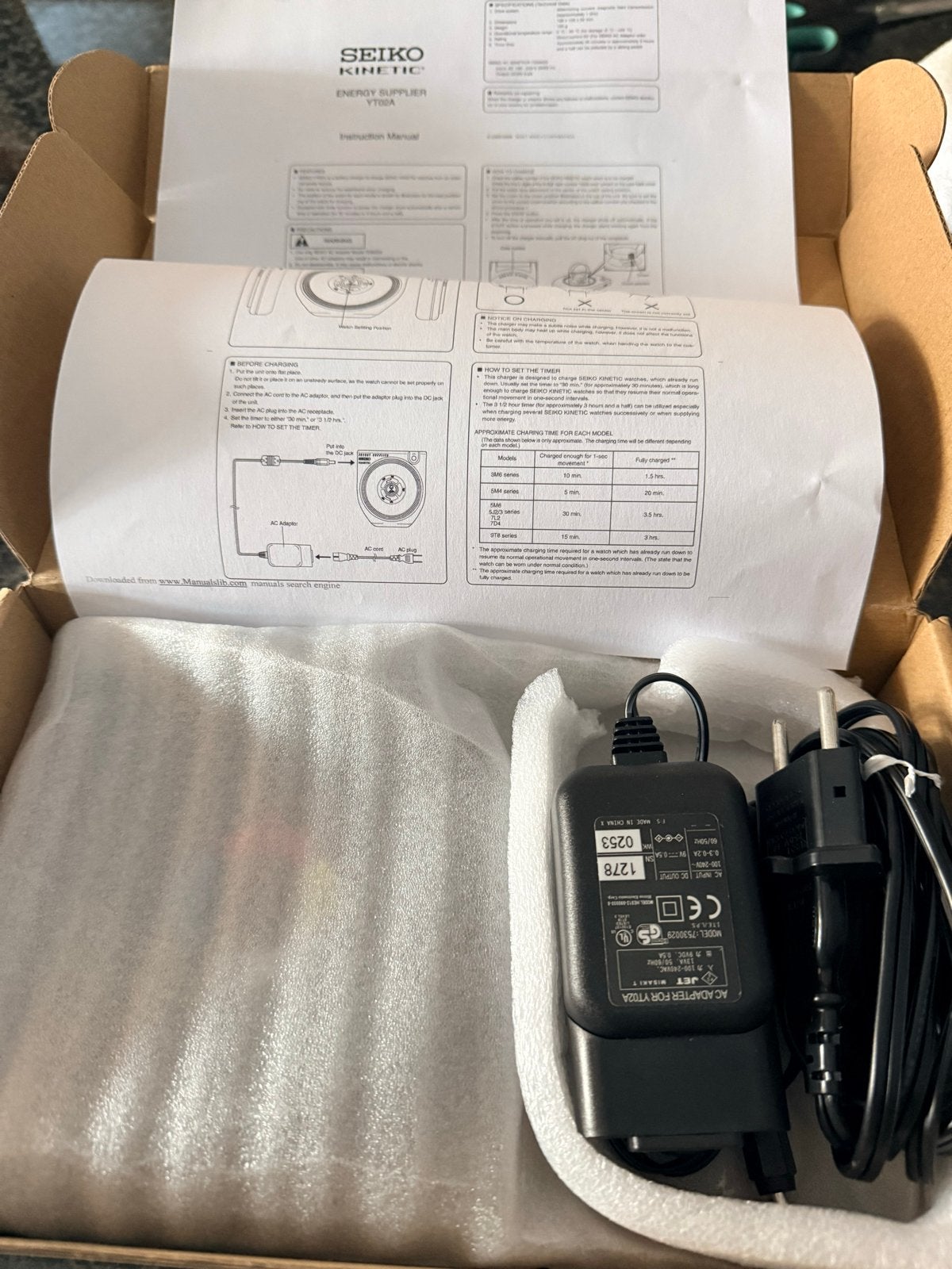 Seiko Kinetic Energy Supplier YT02A - Horlogelader, Seiko, Kunststof, Verzenden, Polshorloge