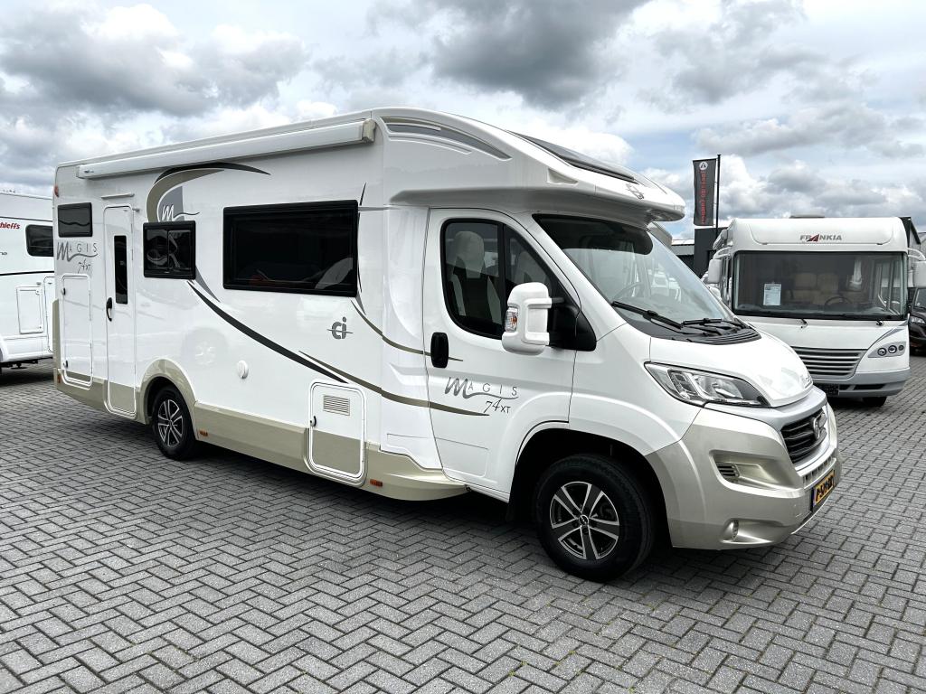 Fiat CI Magis 74 XT Stapelbed/Hefbed/2016/Airco/Euro-5/7.3M!, Caravans en Kamperen, Campers, Overige merken, Fiat, 7 tot 8 meter
