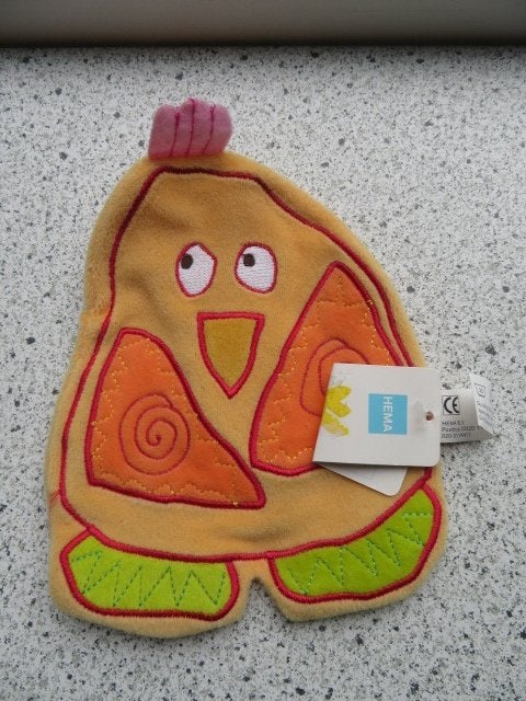 Knisperdoek UIL of vogel kuiken kip van Hema zacht materiaal, Oranje, Overige typen, Nieuw, Ophalen of Verzenden