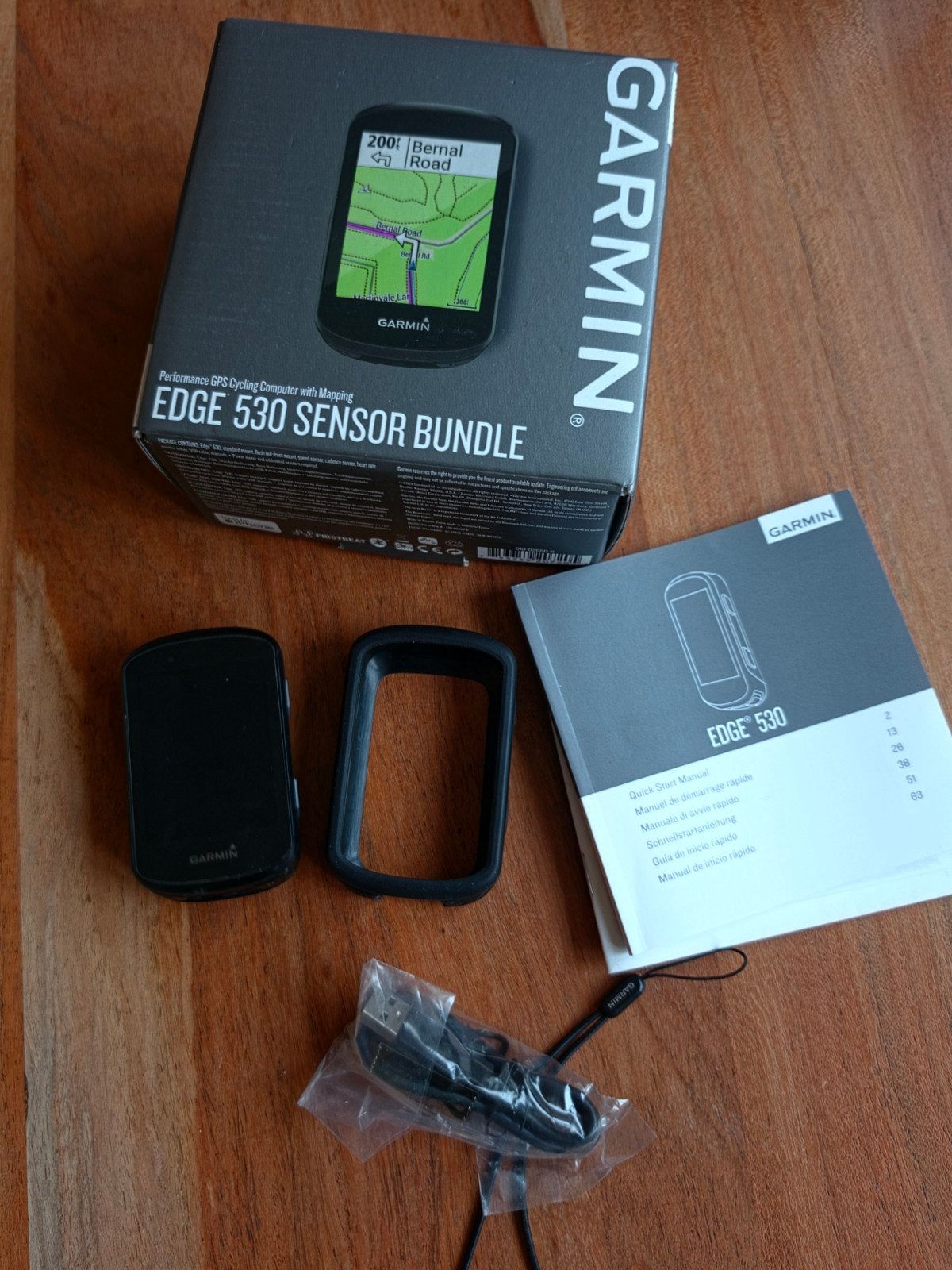 Garmin Edge 530 GPS Fietscomputer met hoesje, Ophalen of Verzenden, GPS, Zo goed als nieuw