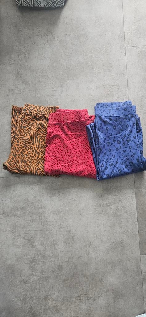 Set van 3 flared broeken in maat 176 met print, Legging, Overige kleuren, Overige maten, Ophalen of Verzenden