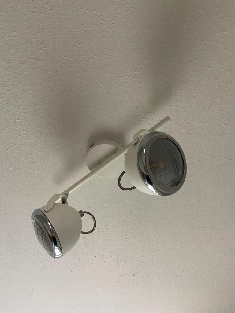 Industriële plafond lampen, Ophalen, Industrieel, vintage, brocante, E27 (groot), Glas
