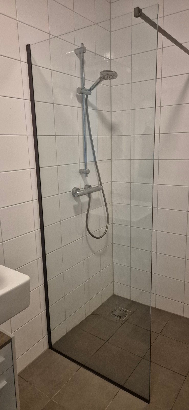 Glazen douchewand, Ophalen, Overige typen, 50 tot 100 cm, Minder dan 100 cm