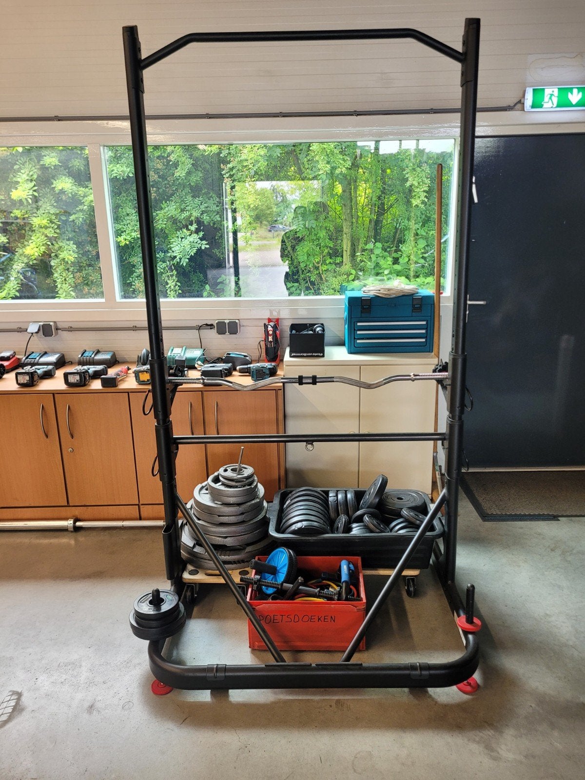 Domyos Bench 900 Fitnessbank - Verstelbaar & Compact, Ophalen, Zo goed als nieuw, Benen, Fitnessbank