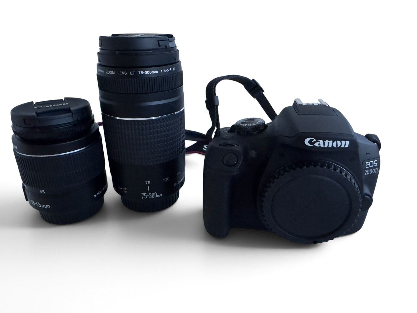 Zgan: Canon EOS 2000D spiegelreflexcamera met twee lenzen, Ophalen, Spiegelreflex, Canon, Zo goed als nieuw