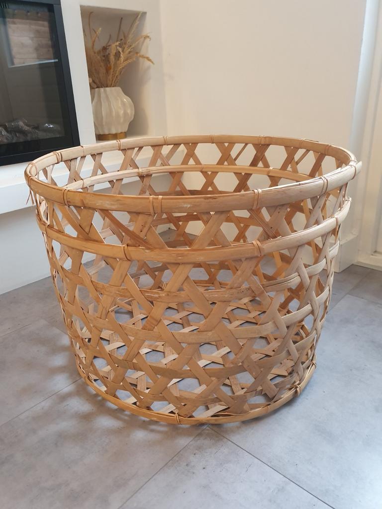Rotan mand webbing, Ophalen of Verzenden, Zo goed als nieuw, Rond, Riet