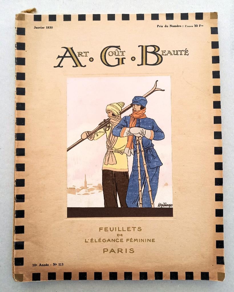 AGB Art Gout Beauté Janvier 1930 #113 Art Deco Mode, Antiek en Kunst, Ophalen of Verzenden