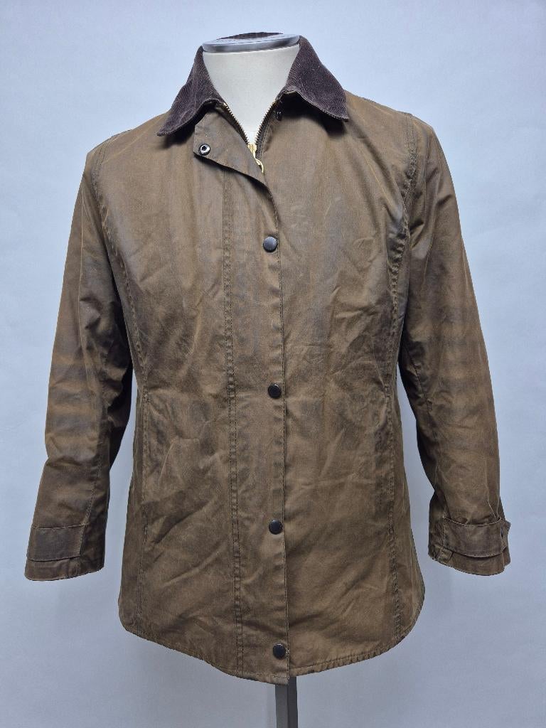 Barbour dames wax jas 'Short Newmarket' maat 38 top!, Kleding | Dames, Jassen | Zomer, Zo goed als nieuw, Maat 38/40 (M), Bruin