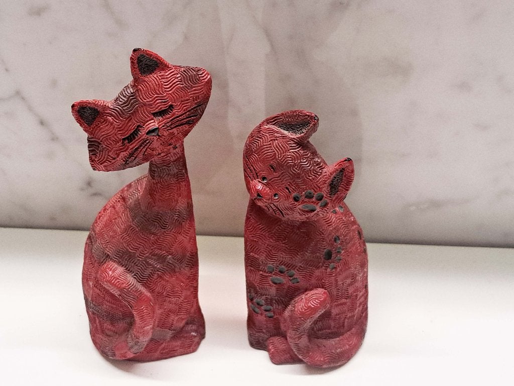Vintage Artforum hars kattenbeeldjes, Verzamelen, Ophalen of Verzenden, Gebruikt, Dier