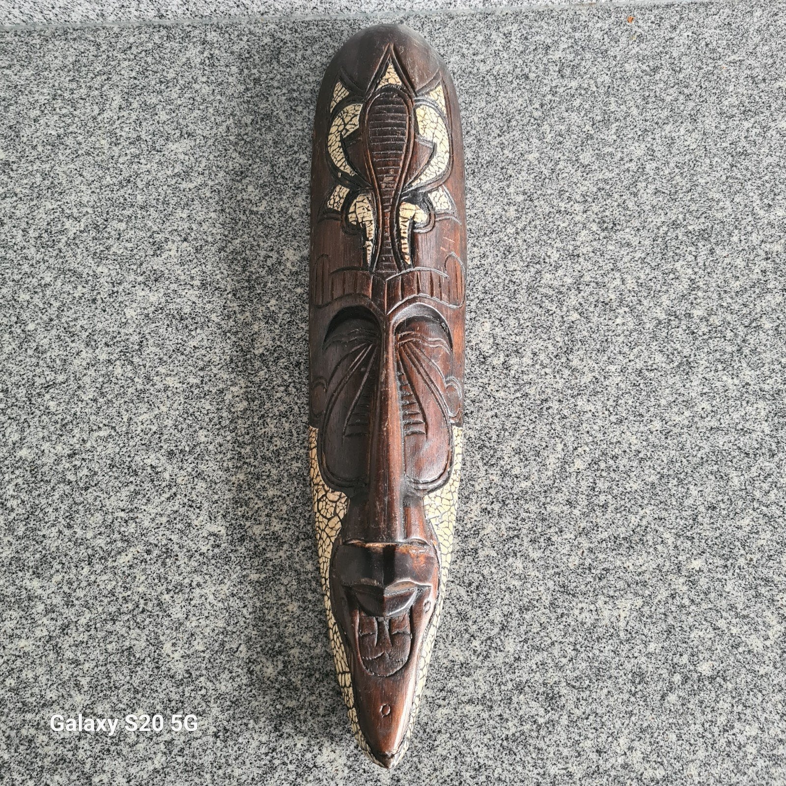 Verzameling van 6 handgesneden houten beelden en maskers, Antiek en Kunst, Hout, Bruin, Afrika, Ophalen of Verzenden