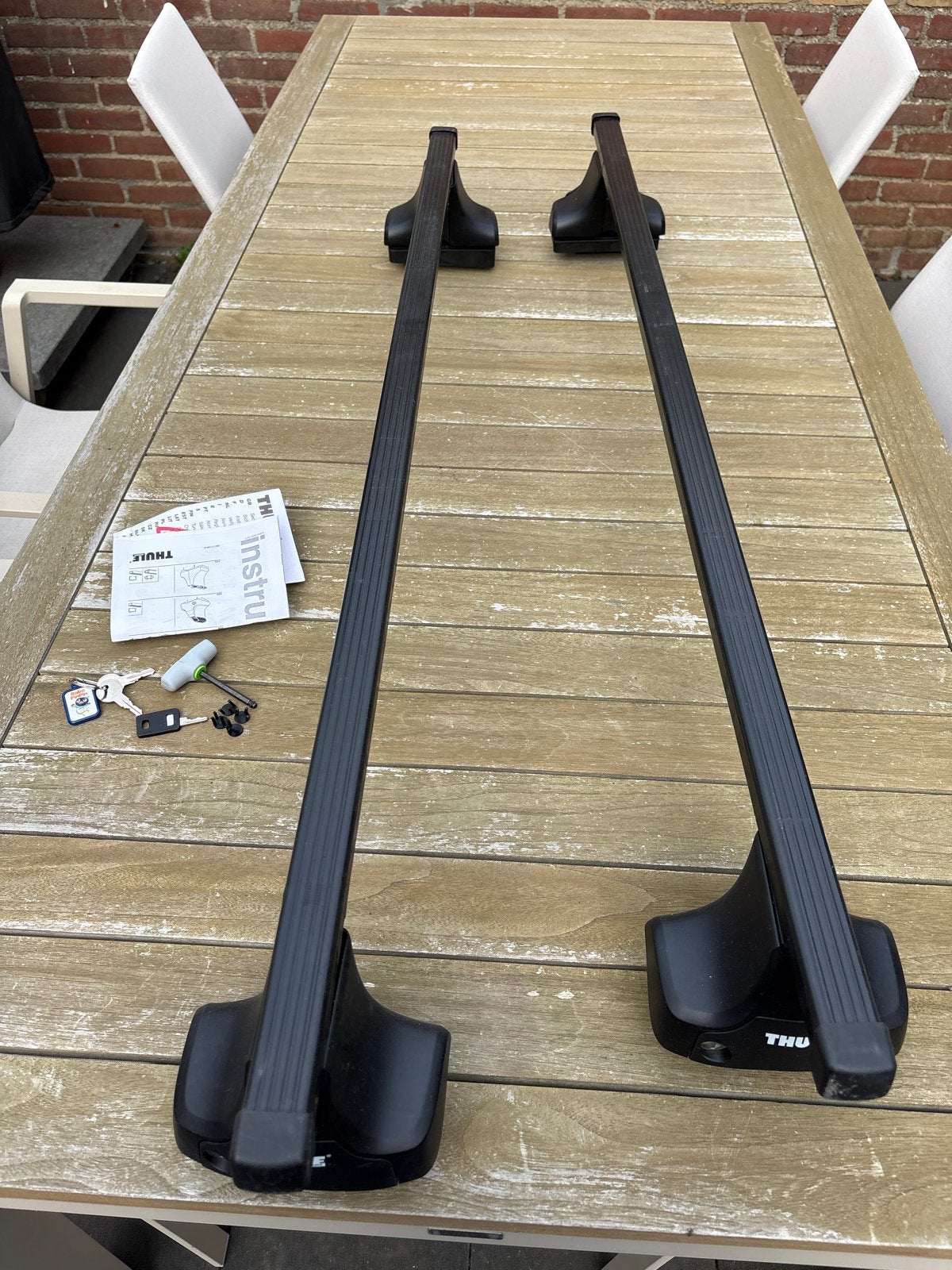 Thule M Kit 1.20 meter dakdragers, Ophalen, Gebruikt