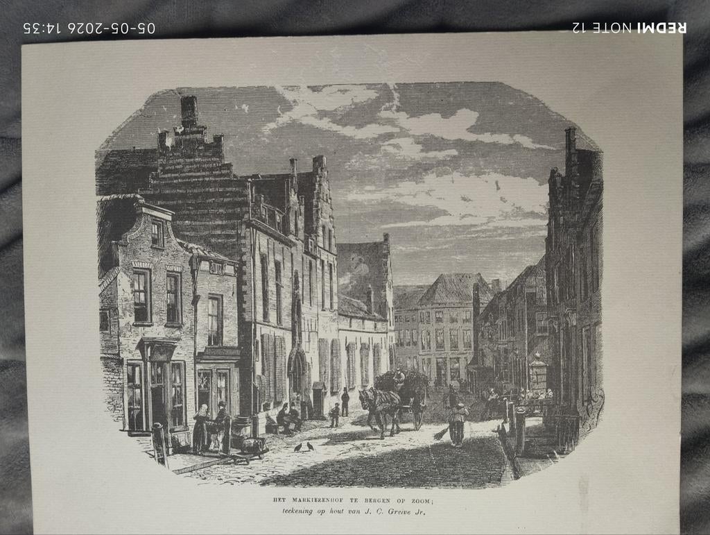 Kalender prenten 1956 Amsterdam, Ophalen of Verzenden, 1940 tot 1960, Gebruikt