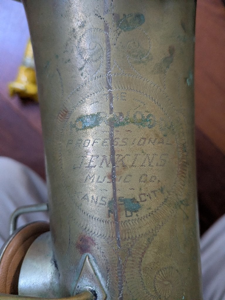 Vintage - Harwood Jenkins Kansas - C-melody Saxofoon, Ophalen, Gebruikt, Overige typen, Met koffer