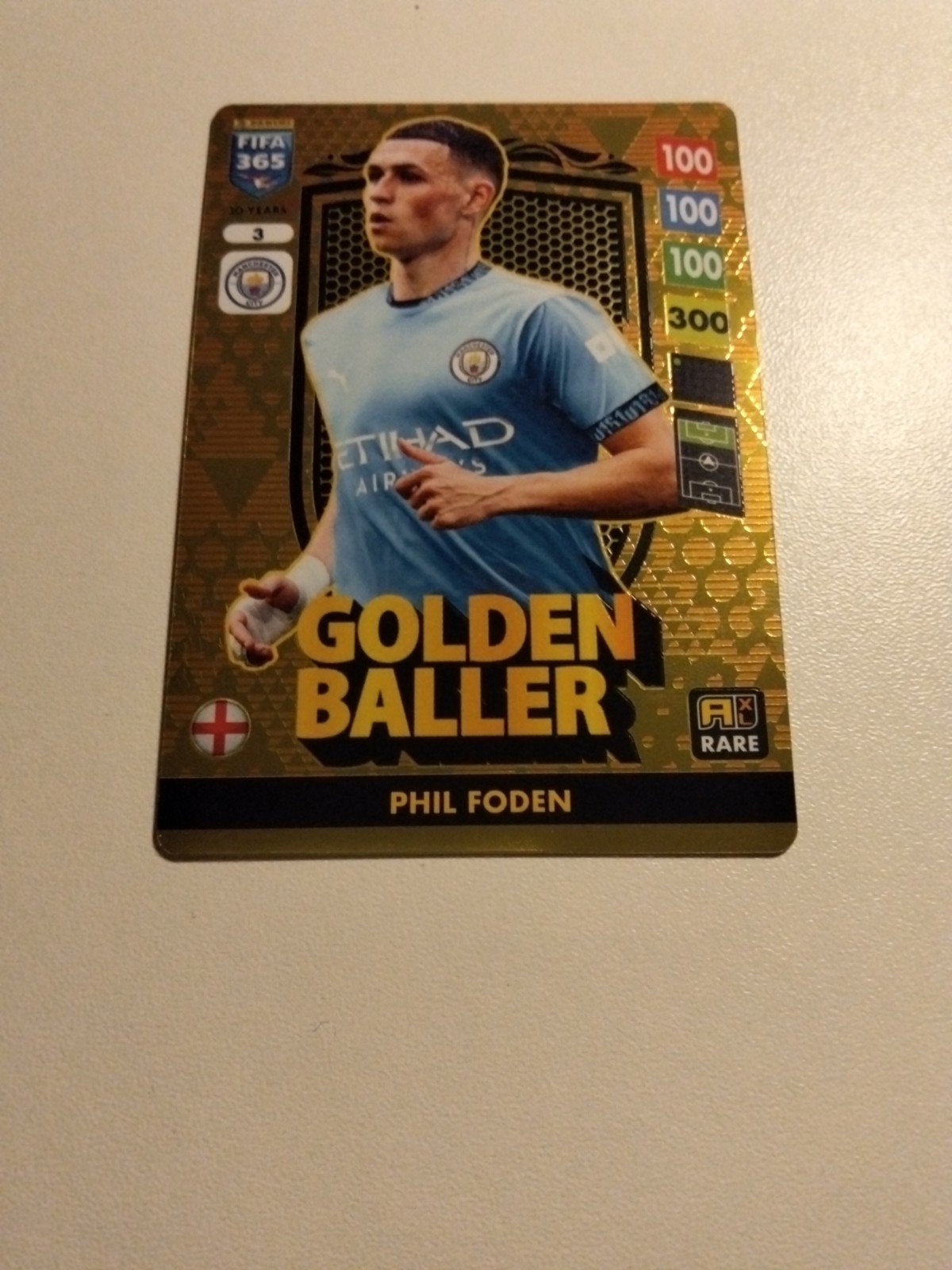 FIFA 365 Adrenalyn XL 2025 Phil Foden Golden Baller, Ophalen of Verzenden, Zo goed als nieuw, Buitenlandse clubs, Spelerskaart