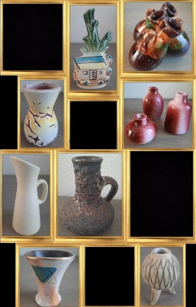 10 kleine verschillende vaasjes, Ophalen of Verzenden