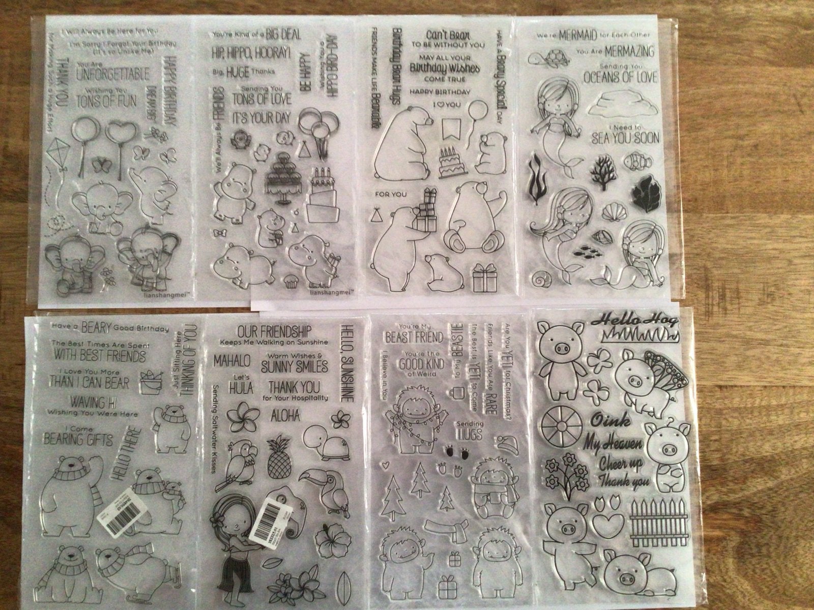 Clear stamps sets: Groot en Klein (per stuk of 4 voor 10€), Hobby en Vrije tijd, Ophalen of Verzenden, Nieuw, Clearstamp