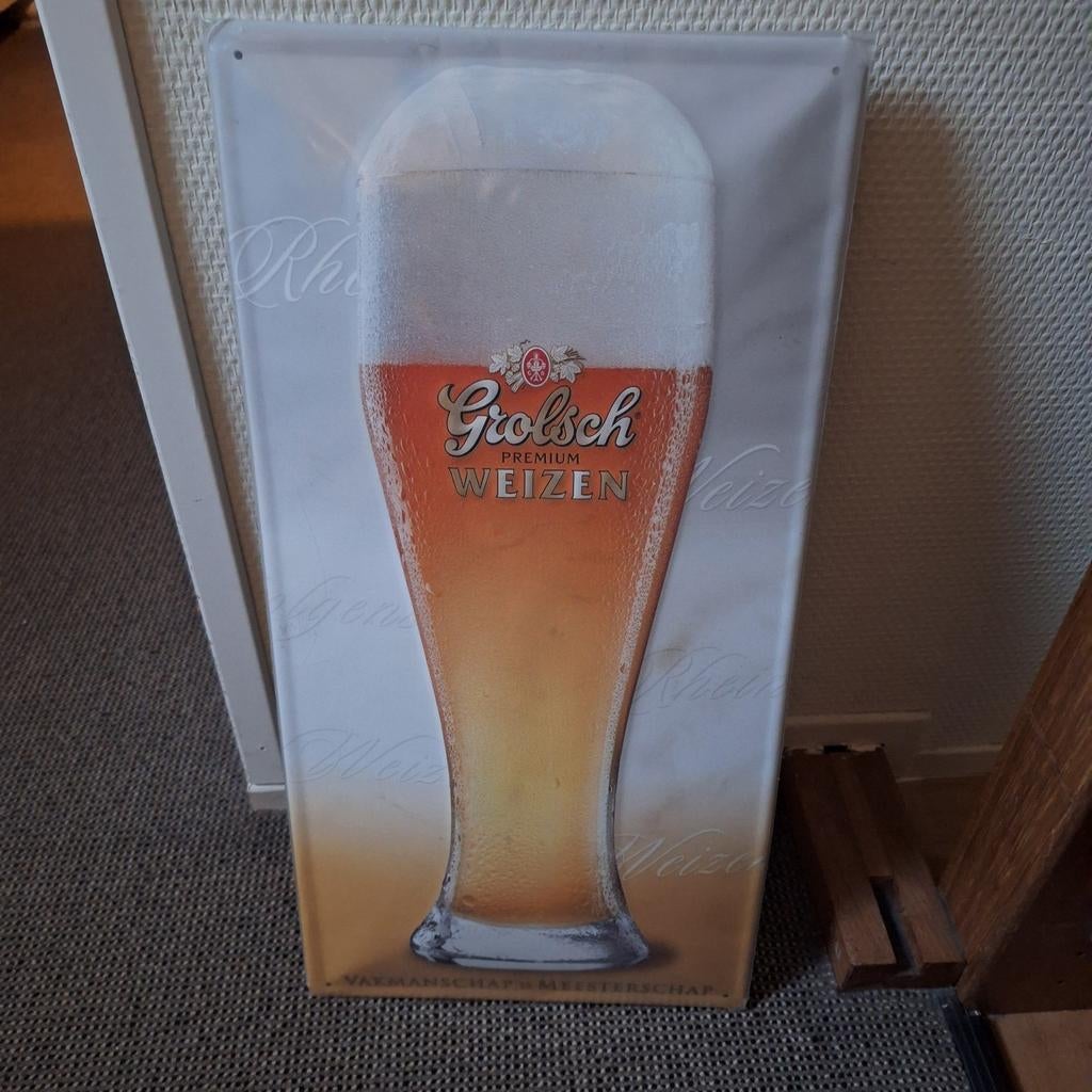 Grolsch bord, Ophalen of Verzenden, Gebruikt, Reclamebord, Plaat of Schild, Grolsch