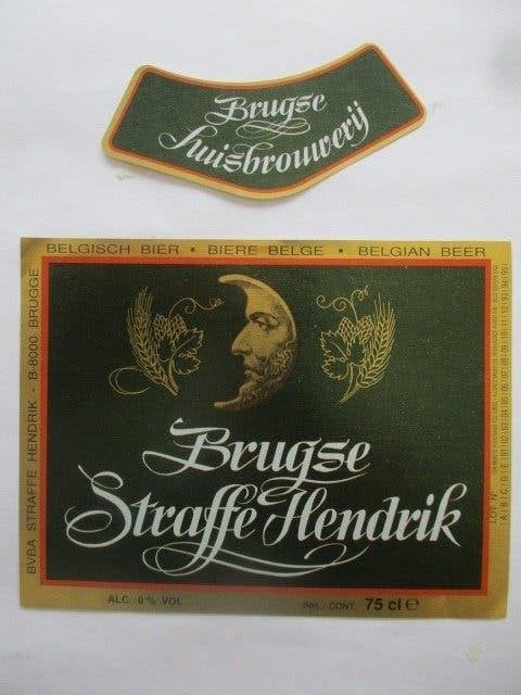 bieretiket Belgie 17-8 (19K) straffe hendrik, Verzamelen, Ophalen of Verzenden, Nieuw, Overige typen, Overige merken