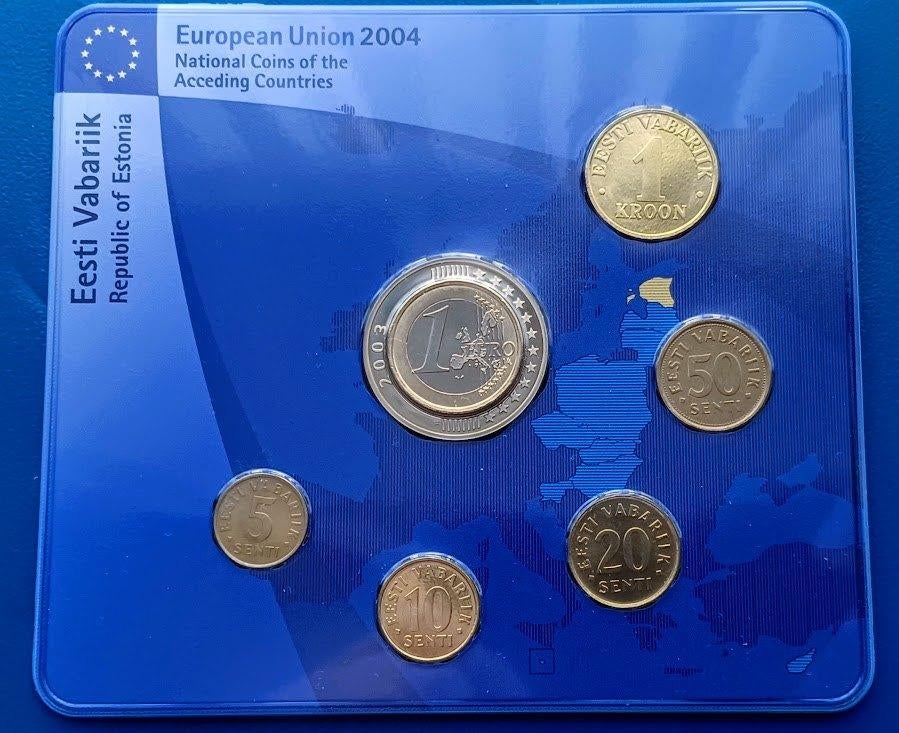 Muntset Estland circulatiemunten - 2004 UNC, Verzenden, Overige landen, Setje