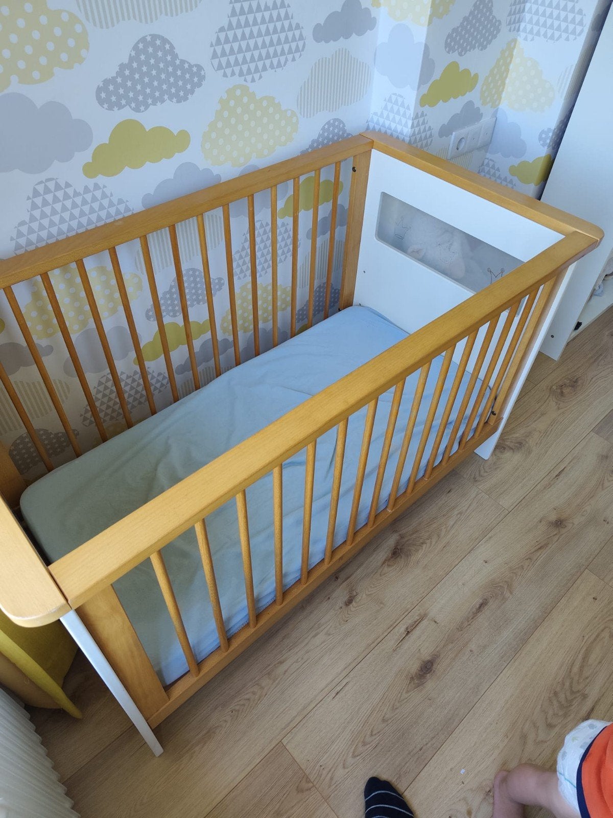 Babykamer set: Ledikant, Commode en Wandplank, Ophalen, Gebruikt, Ledikant