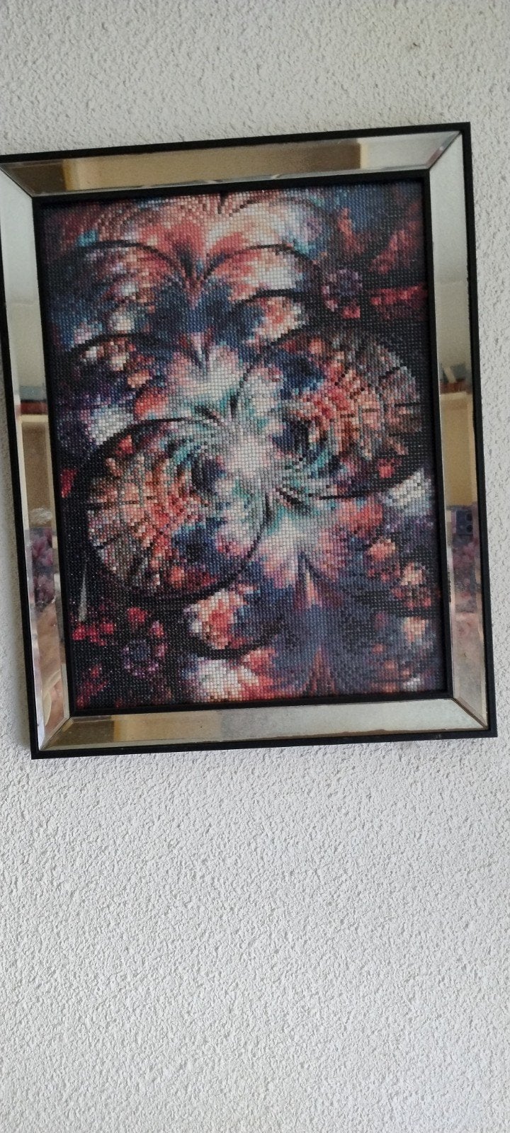 Abstracte Diamond Painting in spiegel lijst, Ophalen, 50 – 75, Overige typen, Zo goed als nieuw