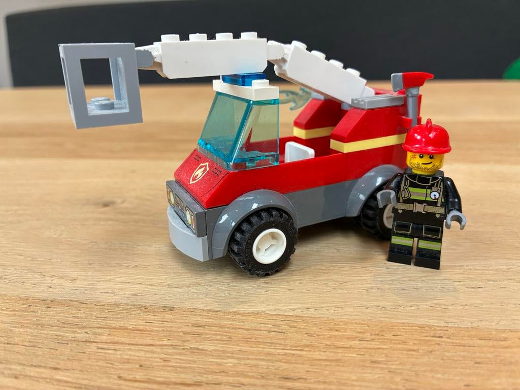LEGO brandweer ladderwagen, Ophalen of Verzenden, Gebruikt, Complete set, Lego