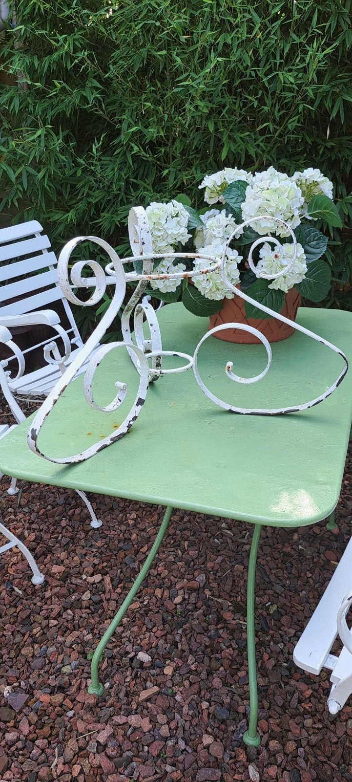 Franse brocante plantenstaander, Ophalen