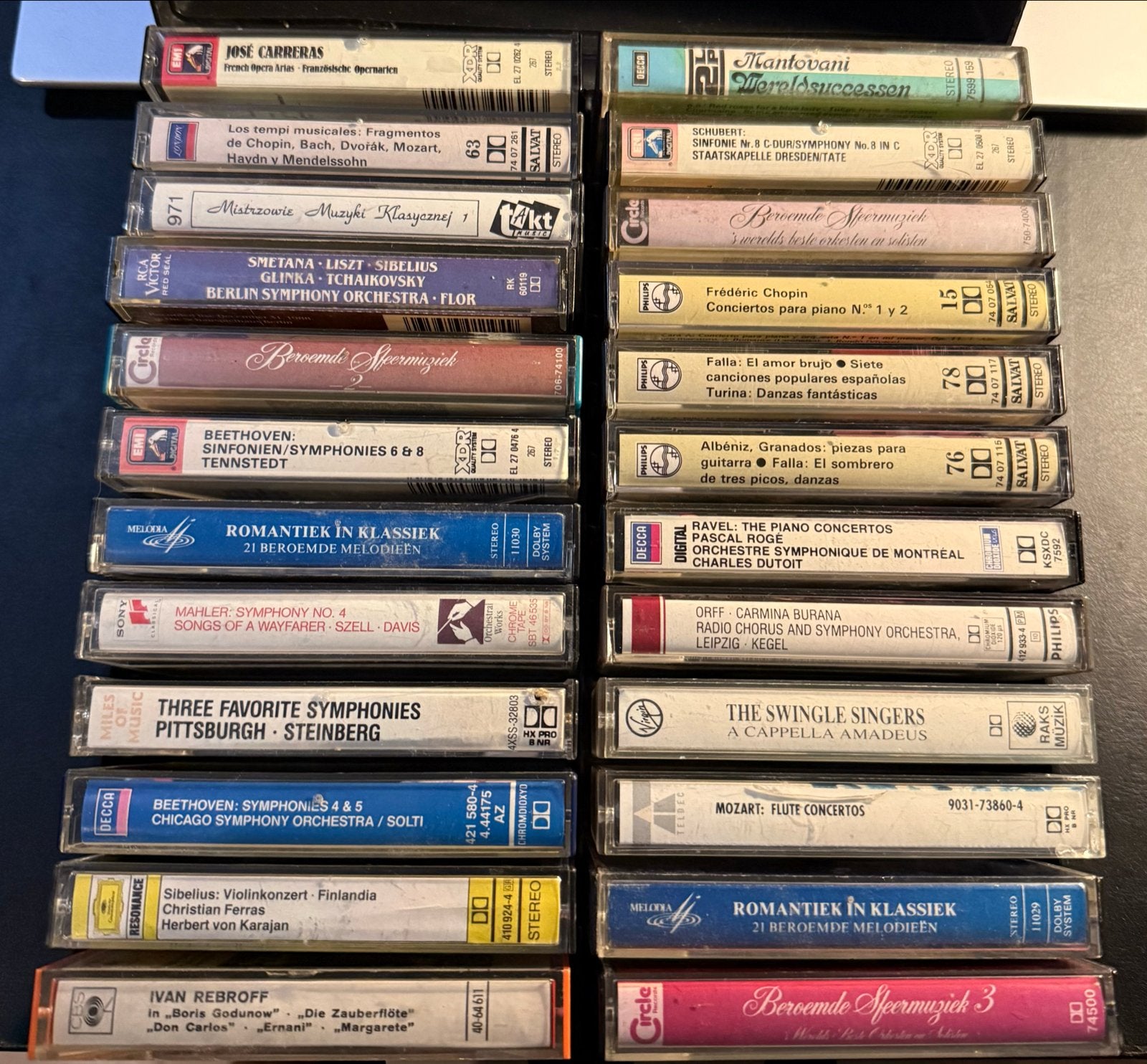 Diverse klassieke bandjes + koffer, Cd's en Dvd's, Gebruikt, Klassiek, Ophalen of Verzenden, Voorbespeeld