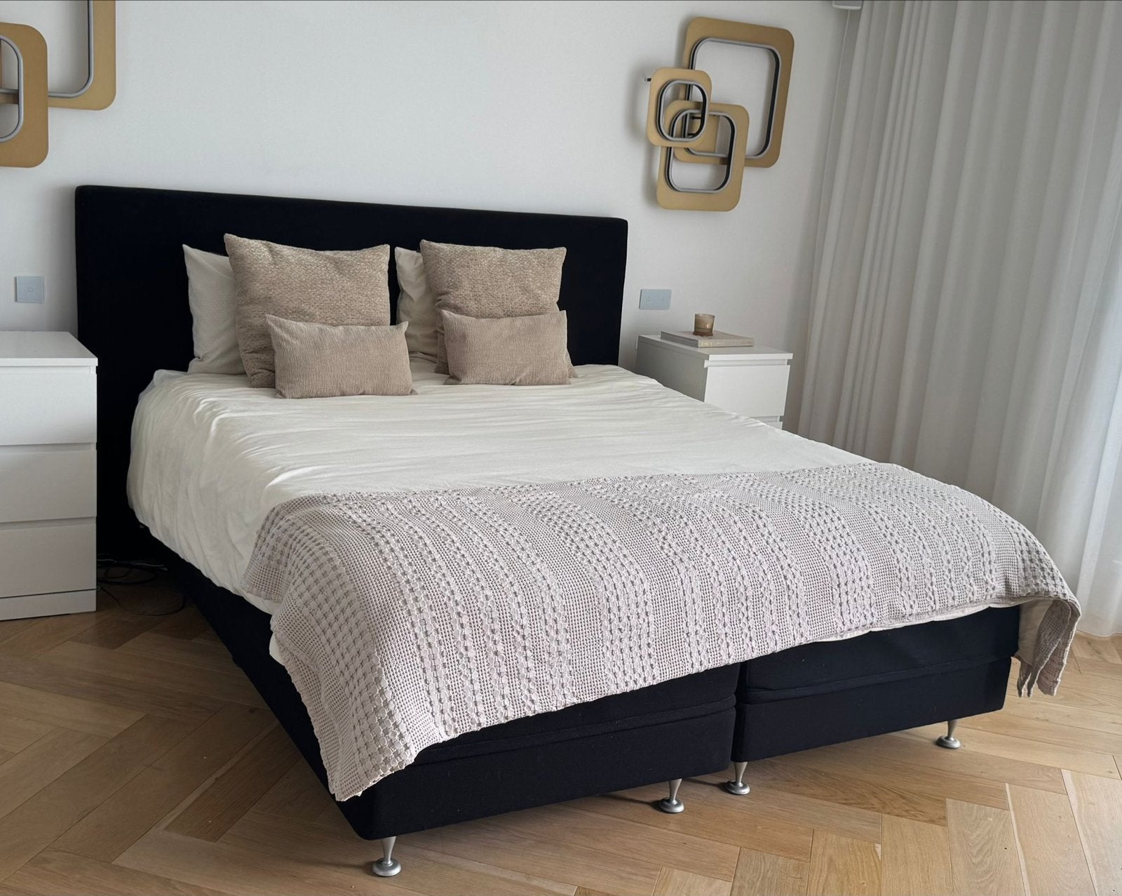 Swiss Sense Elektrisch Verstelbaar Bed 180x210, Ophalen, Tweepersoons, 180 cm, Stof