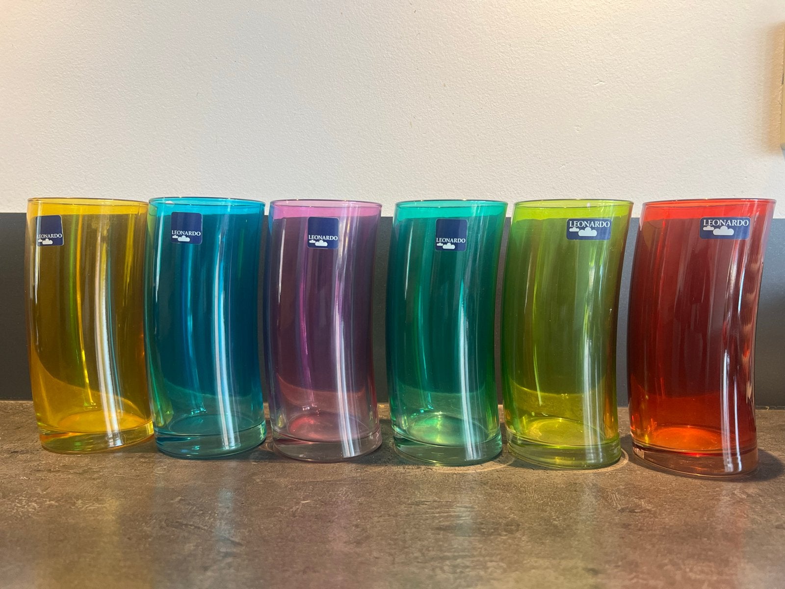 16 Leonardo glazen en 4 ijscoupes - Zo goed als nieuw, Glas of Glazen, Overige merken, Ophalen of Verzenden, Glas
