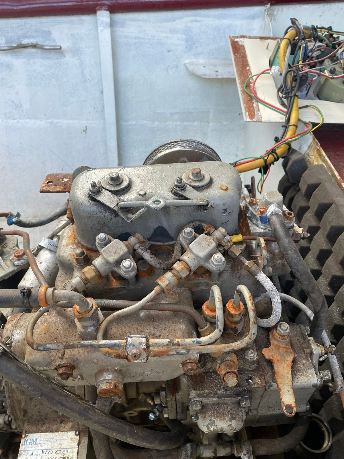 Dieselmotor 2 cylinder met toebehoren, Watersport en Boten, Ophalen, Gebruikt, Motor en Techniek, Zeilboot of Motorboot