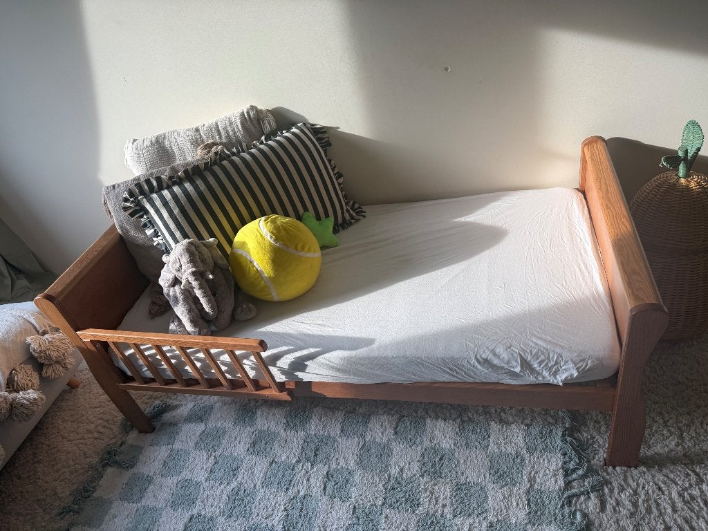 Woodies peuterbed novel vintage, Ophalen, Gebruikt, 70 tot 85 cm, 140 tot 160 cm