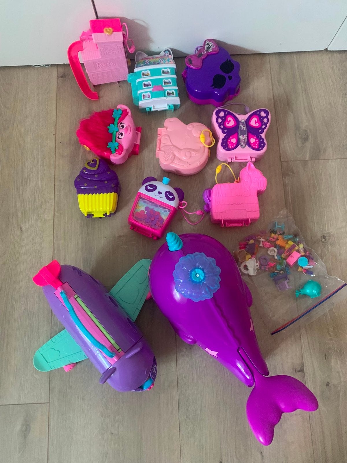 Grote Polly Pocket en Barbie set met accessoires, Ophalen of Verzenden, Gebruikt, Overige typen