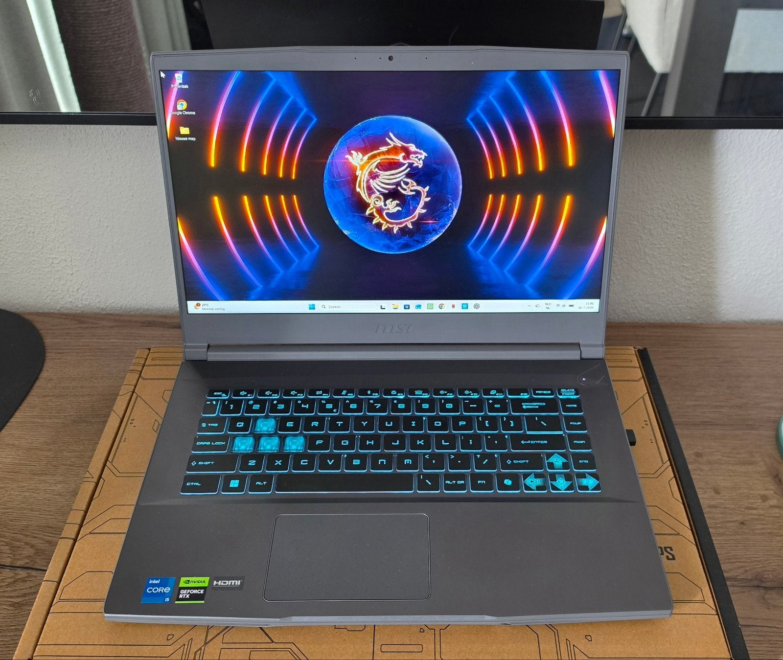 MSI Gaming Laptop, Computers en Software, Ophalen of Verzenden, Zo goed als nieuw, 15 inch, Gaming